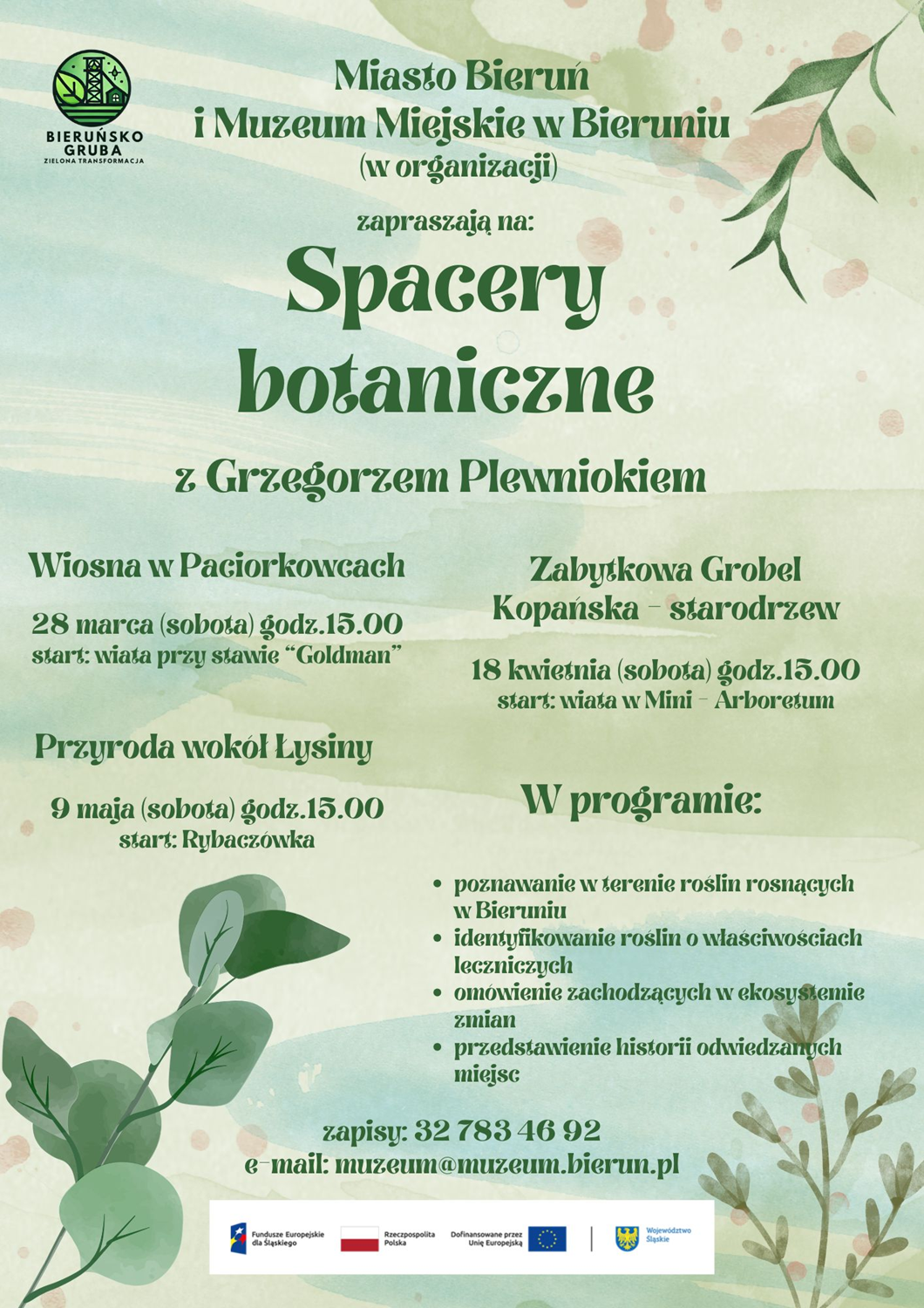 spacery botaniczne z Grzegorzem Plewniokiem spacery botaniczne z Grzegorzem Plewniokiem